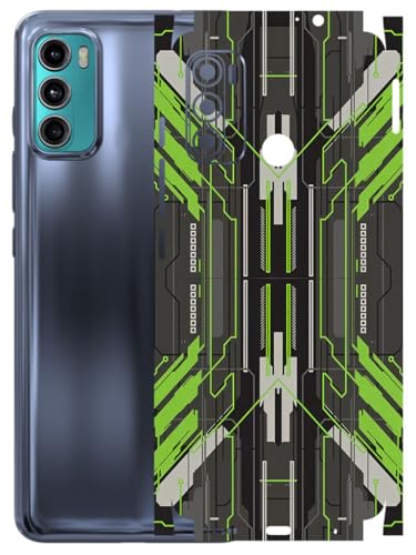 Image of AtOdds - Full Body Back Screen Guard Protector Film - Lamination Wrap Skin Sticker Compatible with Moto G60 | Scratchproof Matte Finish (Cyber Green)
