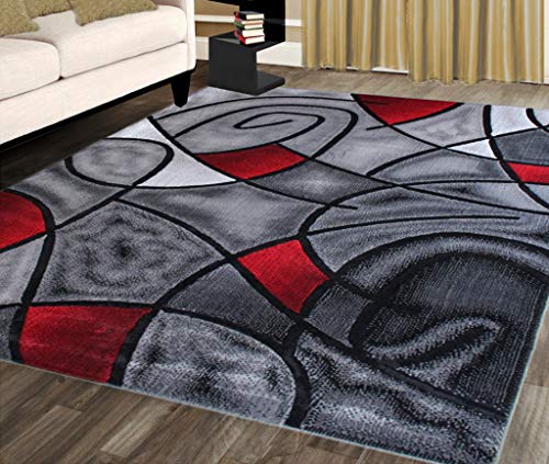 Masada Rugs Tapete 8 Feet x 10 Feet Rojo Gris Negro miniatura 1