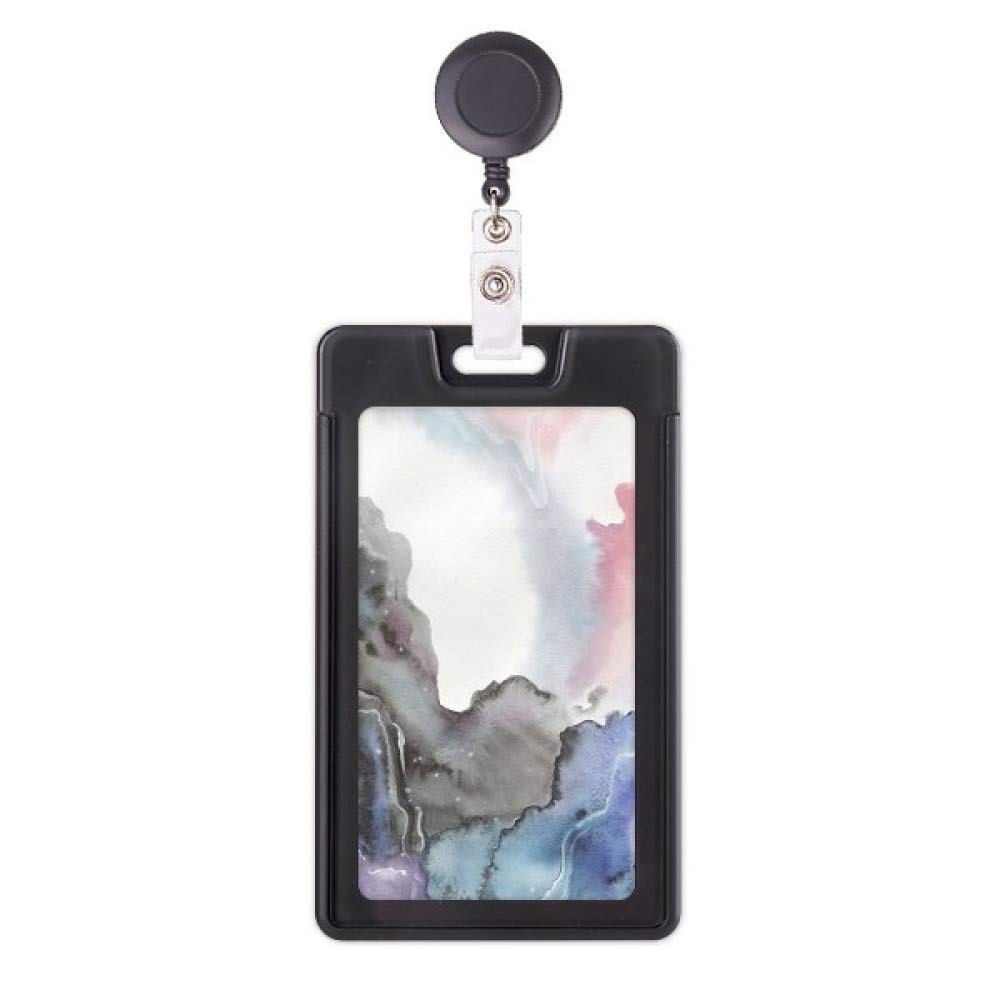Porte-badge rétractable aquarelle abstraite idéal pour infirmières - 5