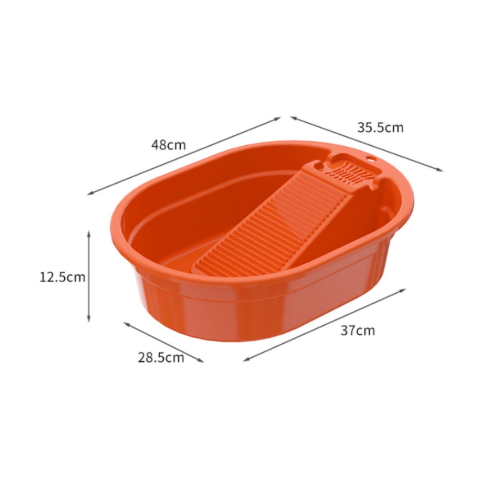 Palangana con Tabla Lavar Multiusos | con Tabla Lavar, Recipiente, para partamentos, Estudiantes, Naranja