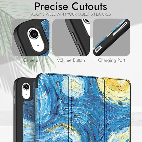 Image of Robustrion Case for iPad 11th Gen (A16) / 10th Generation Cover Case (2025 /2022), Smart Flexible Trifold Flip Stand Cover [Pencil Holder] for iPad 10th Gen / 11th Generation [Auto Sleep Wake] - Night