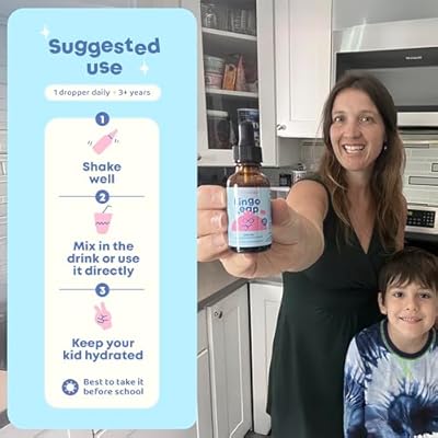 JoySpring LingoLeap Liquid Kids Formula with Zeolite Clinoptilolite, Methylated B12 & Vitamin D3 | Gentle Daily Support for Kids Wellness | Ages 3+ | (1fl oz) 30 Servings
