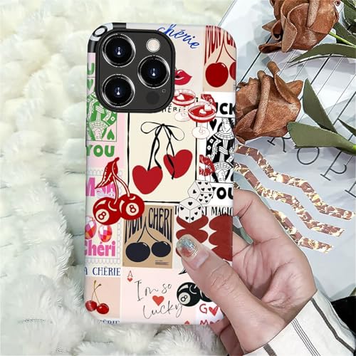 DAIZAG Case for iPhone 16 Pro,Lovely Phone Case for Girls Women,Scratch Resistant Shockproof Protective Cover-Lucky Cherry Heart by DAIZAG - Image 4