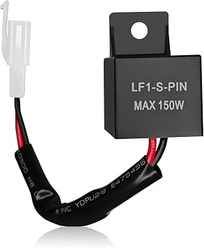 LED Flasher Relay for Turn Signal, Electronic LED Turn Signal Flasher Relay, 12V 2-Pin Blinker Relays Wiring Connectors Kit for Fix Most Motorcycle Indicator Light Bulbs Hyper Flash Rate