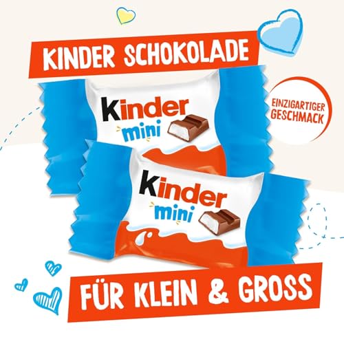 kinder Schokolade Mini – mind. 140 einzeln verpackte Mini Riegel, geeignet Geschenkbox zum Geburtstag, Hochzeit, im Büro oder Zuhause – Geschenk zum Vatertag – 900g 6