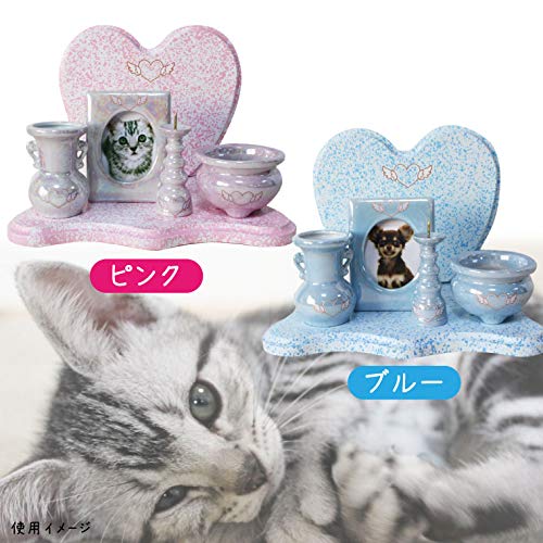 ペット用仏壇　エンジェルハート Amazon.co.jp: ペット 仏壇 セット エンジェルハート 仏具セット 4具足