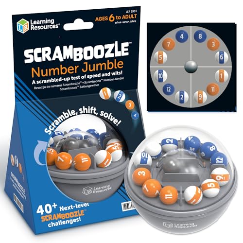 Learning Resources Scramboozle Number Jumble - 3D Brain Teasers for Kids and Adults, Puzzles for Teens, Boosts Critical Thinking and Problem Solving, Travel Games, Fidget Toy, Gifts for Boys and Girls by Learning Resources - Used condition - US$9.12