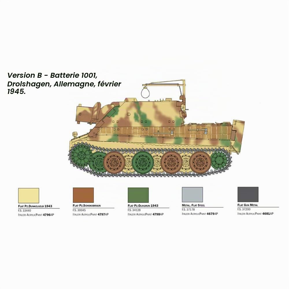 ITALERI - Maquette Char 38cm Rw 61 Auf Sturmmöser Tiger |italeri|6573| 1:35