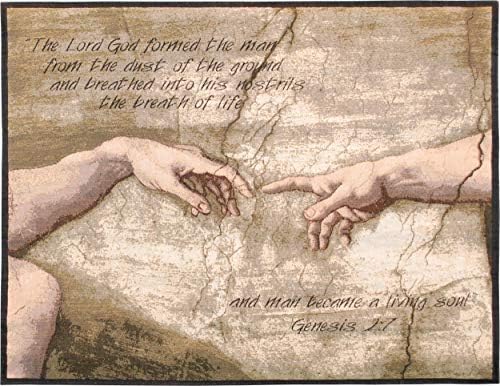 Pure Country Weavers Creation of Adam Tapestry with Words