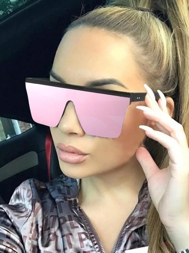 Unisex Square Frame Mercury Lens Sunglasses with Rivet Accents - Casual and Boho Beach Accessories2