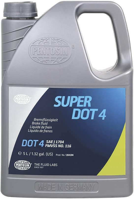 Pentosin 1204204 Corrosion Resistant Super Dot 4 Brake Fluid; 5 Liter