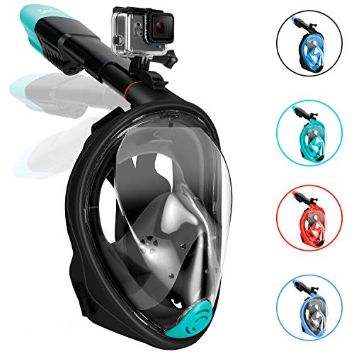 Gpeng Sunhoo Full Face Snorkel Mask, Foldable Snorkeling Mask with Detachable Camera Mount