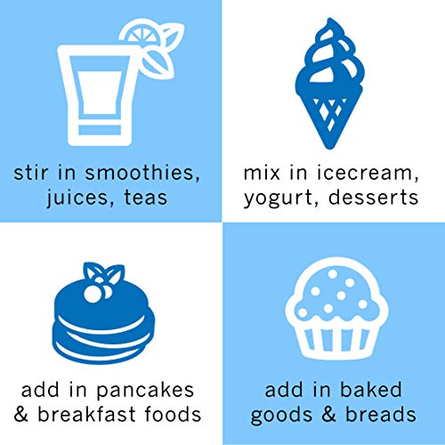 Incas Usda Organic Blue Spirulina Powder Phycocyanin Extract, No Fishy Smell, 100% Vegan Protein From Blue-Green Algae, Natural Blue Food Coloring For Smoothies, Baking, Drinks & Cooking - 50 Servings #TOP2