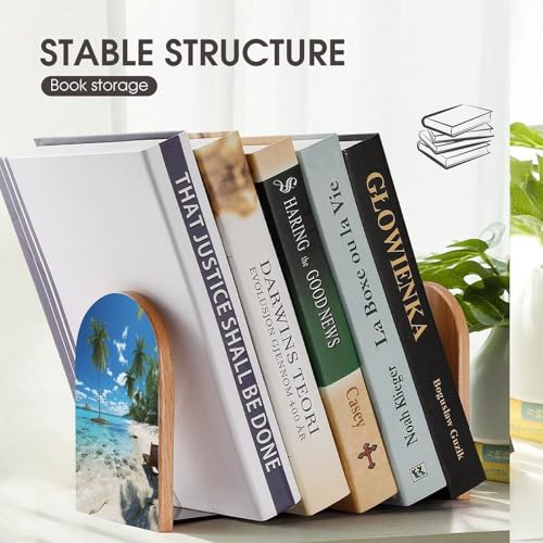 Sujetalibros de madera para estantes soporte universal económico y resistente 8