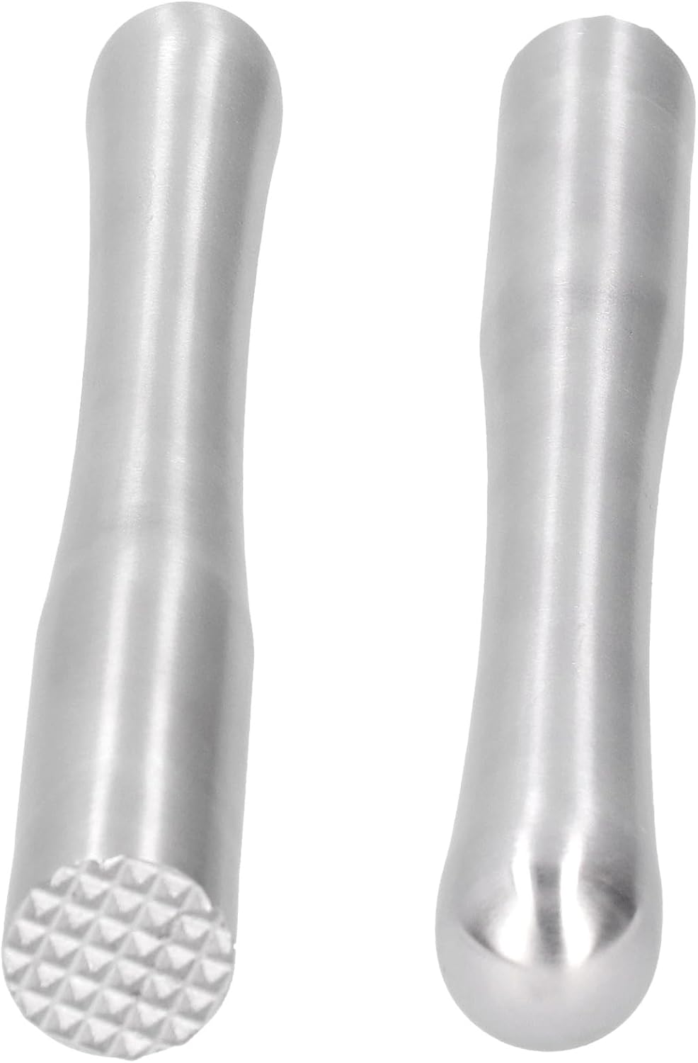 9 Inch Stainless Steel Cocktail Muddler - Extra Long Metal Bar Tool for Tall Glasses & Shakers - Professional Drink Masher for Mojito, Fruit, Ice (Dishwasher Safe, Brushed Silver)