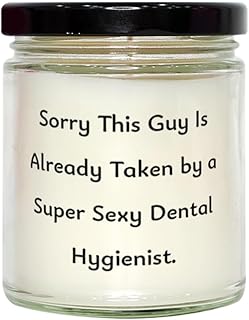 Unique Dental Hygienist Gifts, Sorry This Guy is Already Taken by, Dental Hygienist Scent Candle from Boss, Gifts for Colleagues, Sarcasm, Teeth, Hygiene