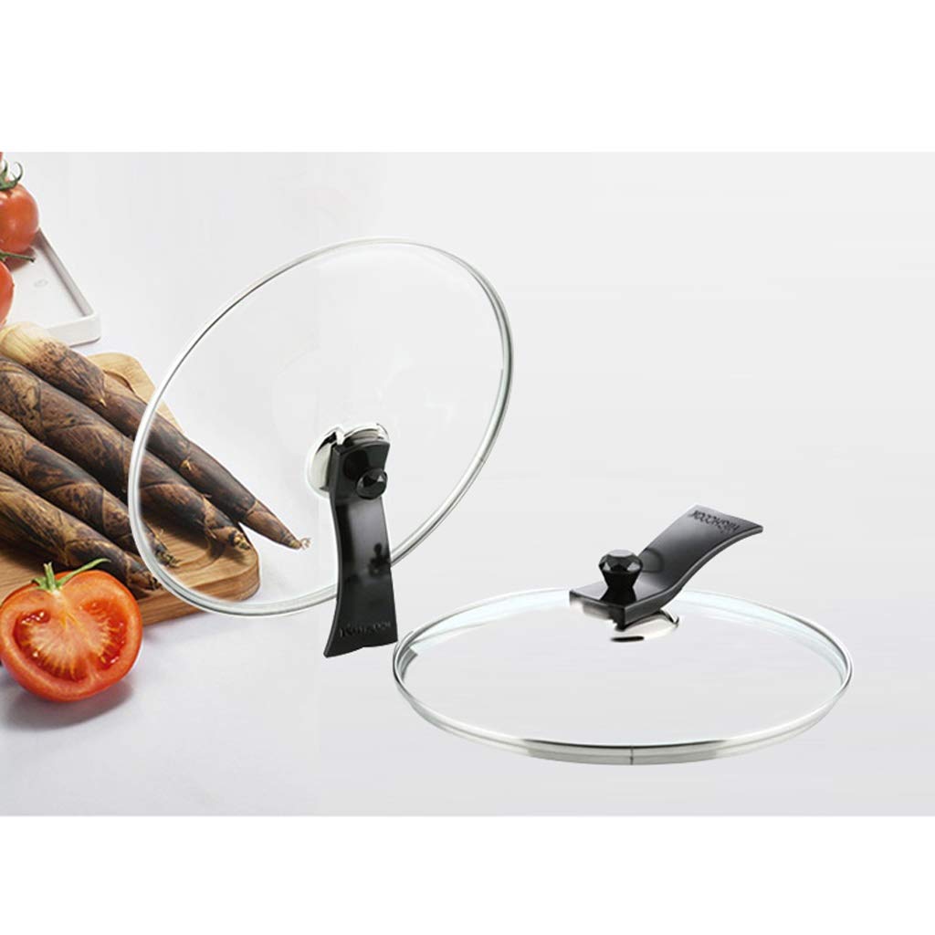 Coperchio,Coperchio in Vetro/Inox/Alluminio,Coperchi per pentole Coperchio per padella in vetro temperato Coperchio per padella per cottura a vapore Coperchio per padella trasparente per uso