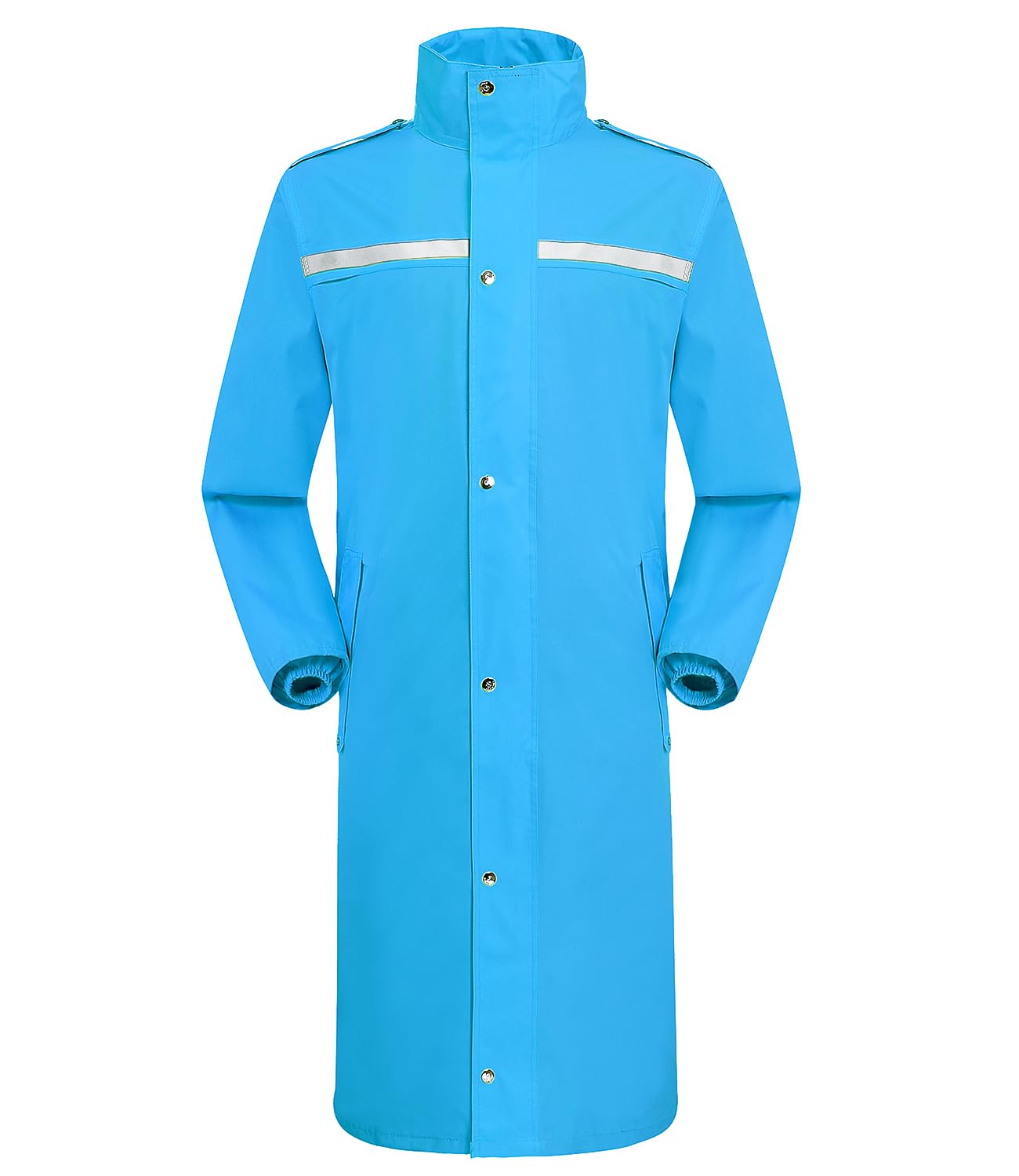 Veste De Pluie Longue Imperméable WUERKIYA Pour Homme - Capuche, Coupe-vent, Respirante, Avec Sac De Rangement - Taille Unique Pour Randonnée, Camping, Plein Air