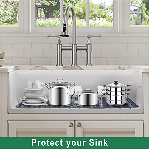Protector de fregadero de silicona 26"x 14" para cocina miniatura 4