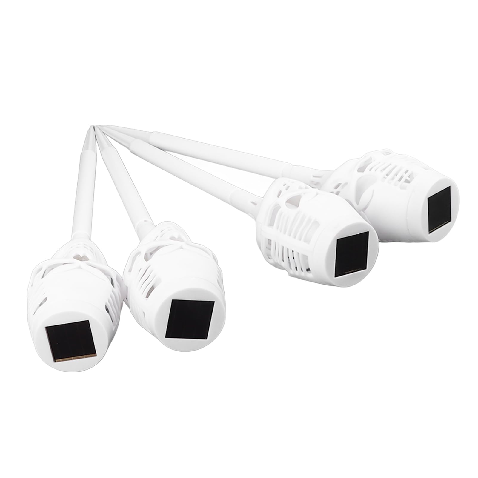 Tyenaza 4 Stück Solarleuchten Für Den Außenbereich, Solar-Fackel, Totenkopf, Hellgrün, Flackernde Flamme, IP65, Wasserdicht, Solar-Wegebeleuchtung, Für Den Außenbereich, Halloween-Dekorationen