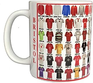 Bristol City Mug Bristol Shirt History Mug Ceramic Mug Football Mug Shirts Through The Ages