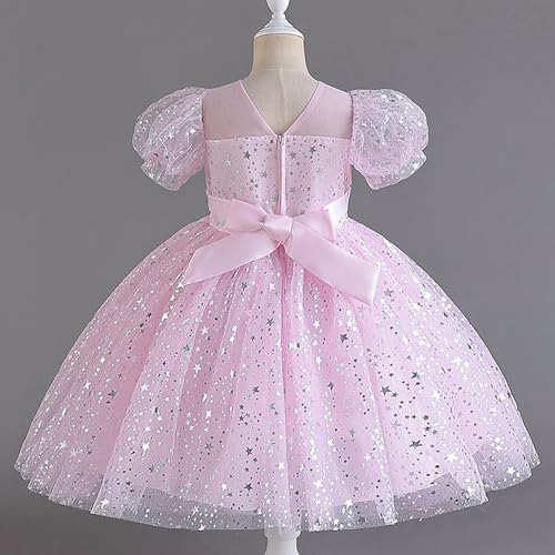 Lmdudan 2025 Toddler Girls Sequin Tutu Dress Sleeveless Girls Party Dresses Cute Elegant Formal Birthday Dresses 4-12Y3