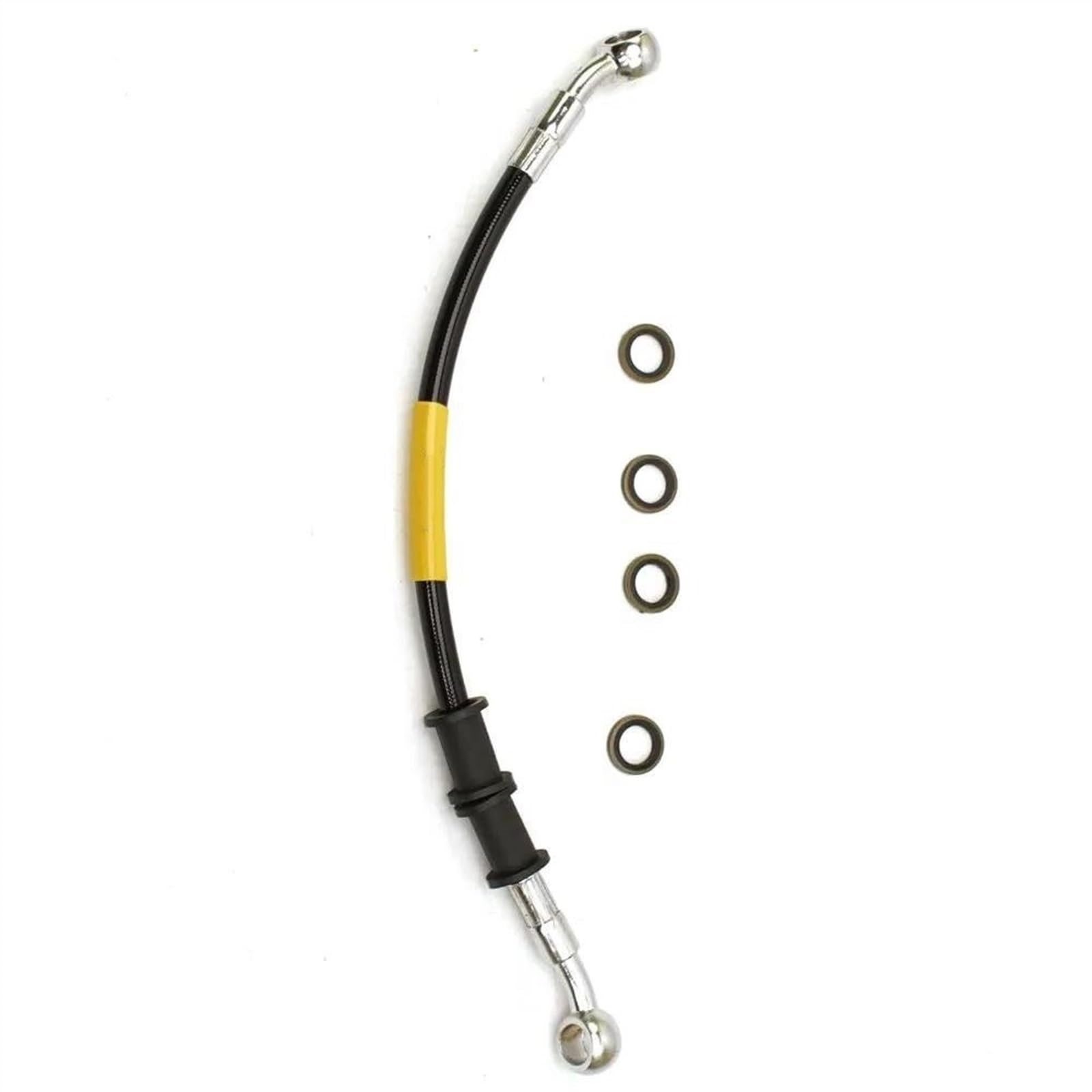 Ksxzw Black- Silver Motorbike Part 270Mm/27Cm Motorcycle Braided Brake Hose Line Steel Cable Hydraulic Clutch Oil Pipe