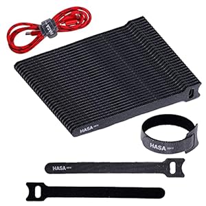 HASA zone – 100 Pezzi Fascette Cavi Riutilizzabili 150 x 12 mm, Fascette Nere, Stringicavi Regolabili per Organizzazione dei Cavi a Casa e in Ufficio