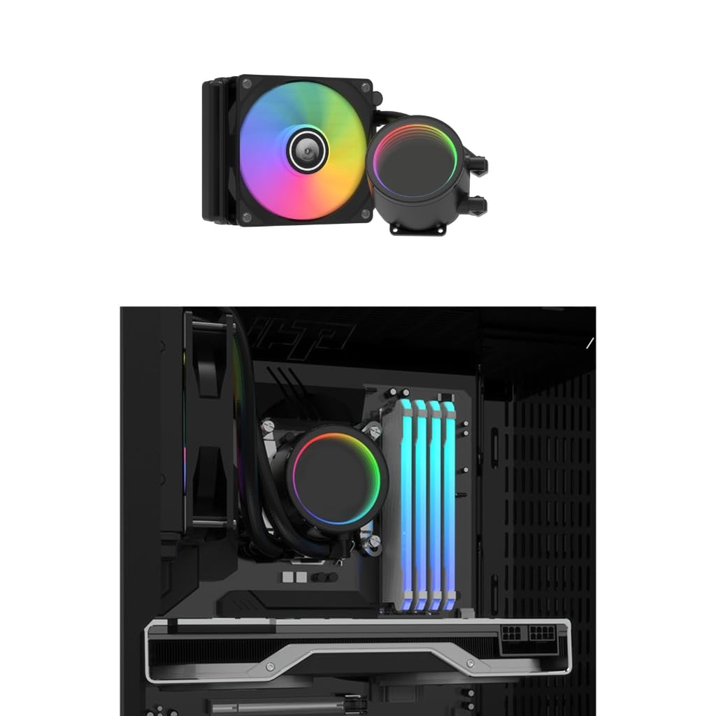 Funkcjonalny CPU Liquid Cooler RGB CPU Water Cooler 4-pinowe wentylatory PWM cichy wentylator