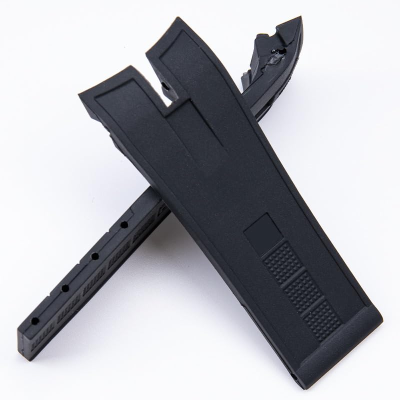 Bracelet de montre de rechange en caoutchouc de silicone pour Rd Dubuis Excalibur EX45 & RDDBEX – 26 mm noir