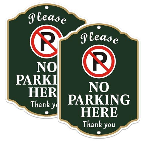 Panneau No Parking 25,4x35,6cm signalisation stationnement interdit lot de 2