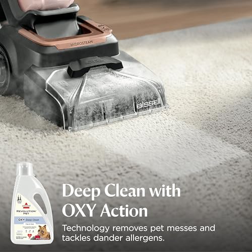 Image of BISSELL Free & Clear OXY Carpet Deep Clean Solution, for use in leading upright carpet cleaners, 60oz, Same powerful clean, gentle for families, Hypoallergenic formulation without dyes or fragrance
