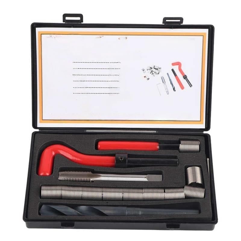 15pcs M14X1.5 Thread Repair Kit Stainless Steel Twist Drill Wrench Thread Insert Thread Insert Set