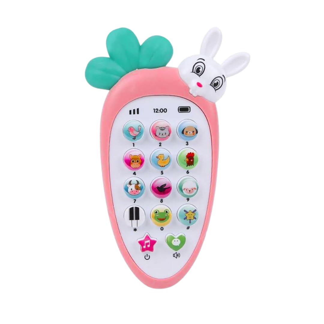 Jericos Musical Carrot Mobile Phone Toy for Kids with Animal Sound, 20 Songs & Chat Button (Orange) (B0D49H8ZTD) Amazon Price History, Amazon Price Tracker