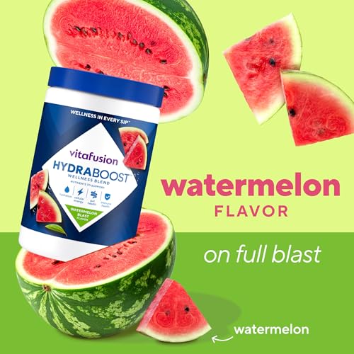 Vitafusion Hydraboost Hydration Drink Mix, Electrolytes Support Daily Hydration, Vitamins Support Cellular Energy & Immune Health, Prebiotic Fiber Supports Gut Health, Watermelon Blast, 30 Servings - image 5