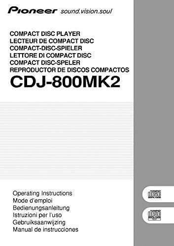 Pioneer CDJ-800-Mk2 CD Player Owners Instruction Manual Reprint [Plastic Comb]