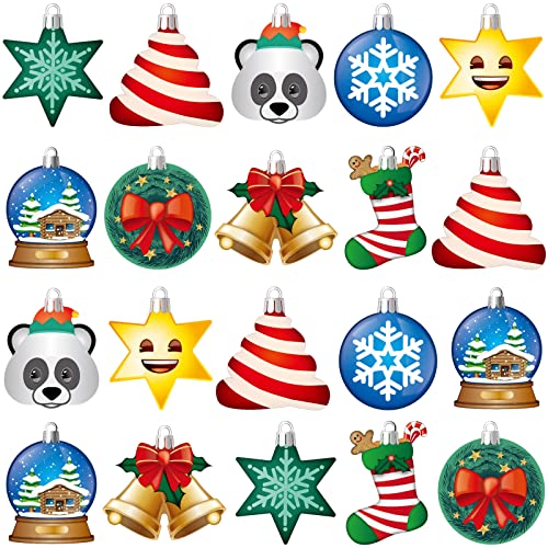 Pegatinas de adorno de Navidad para niños, pegatinas de vacaciones para tarjetas, sobres sellados, 200 unidades Cover