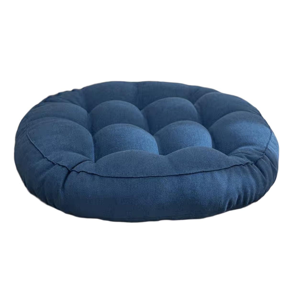 Coussin de chaise rond bleu foncé de 55 cm | Galette de fauteuil haut de gamme