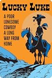 LUCKY LUKE XL Plaque en tôle décorative pour fans de bande dessinée – Western, cowboy, Wild West – Aventures humoristiques 30 x 40 cm