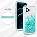 wlooo Funda para iPhone 12 Pro MAX, Glitter liquida Cristal Silicona Cuerpo...