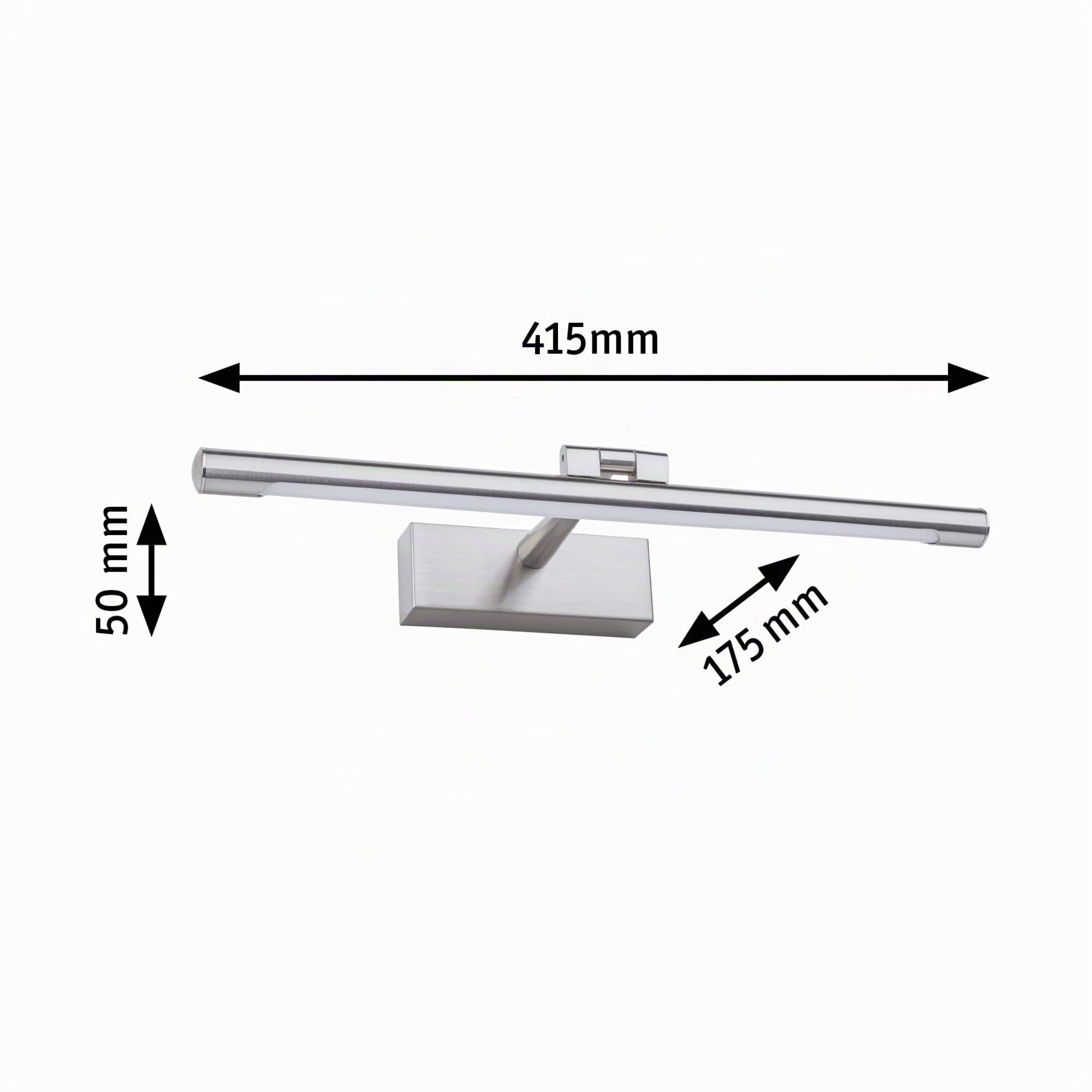 Paulmann 95566 LED Bilderleuchte Mingo 400mm incl. 1x9,5 W Warmweiß Alu gebürstet Bildbeleuchtung Metall, Kunststoff Wandlampe 3000 K