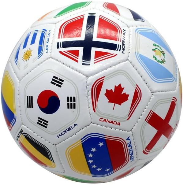 World Flag Soccer Skills Training Ball, Size 2, White