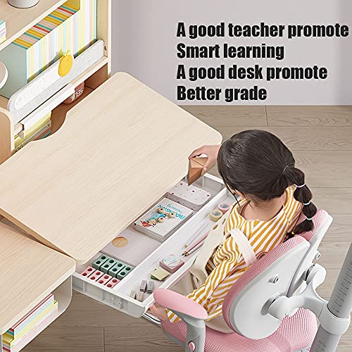 image for FCD Wood Adjustable Height Ergonomic Kids Study Desk Drafting Table Co