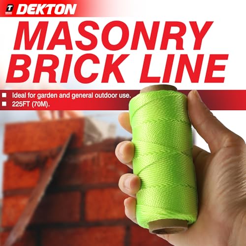 Dekton 24pc Masonary Brick Line 225ft (70m) Hi Vis Green - Línea de albañilería de alta visibilidad miniatura 5