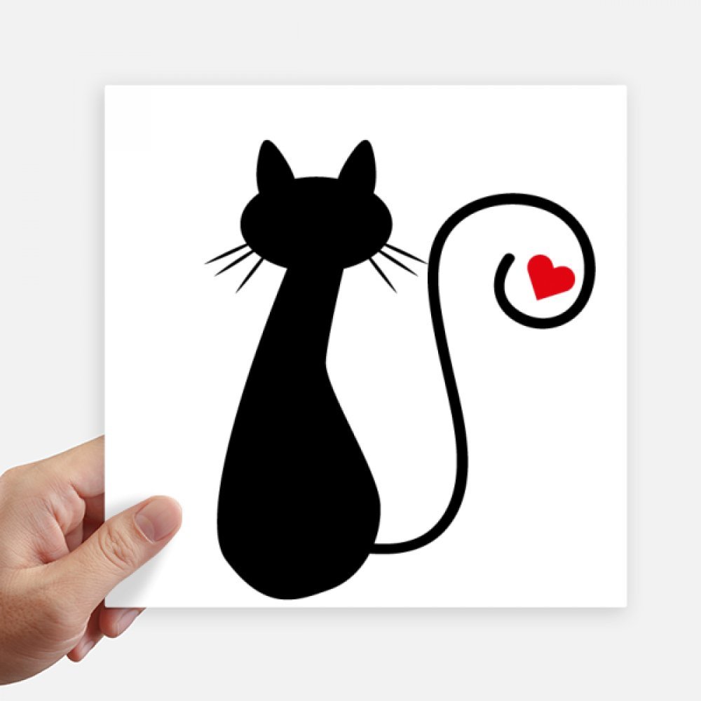 Autocollant chat 20 cm sticker mural carré pour ordinateur portable et moto x4