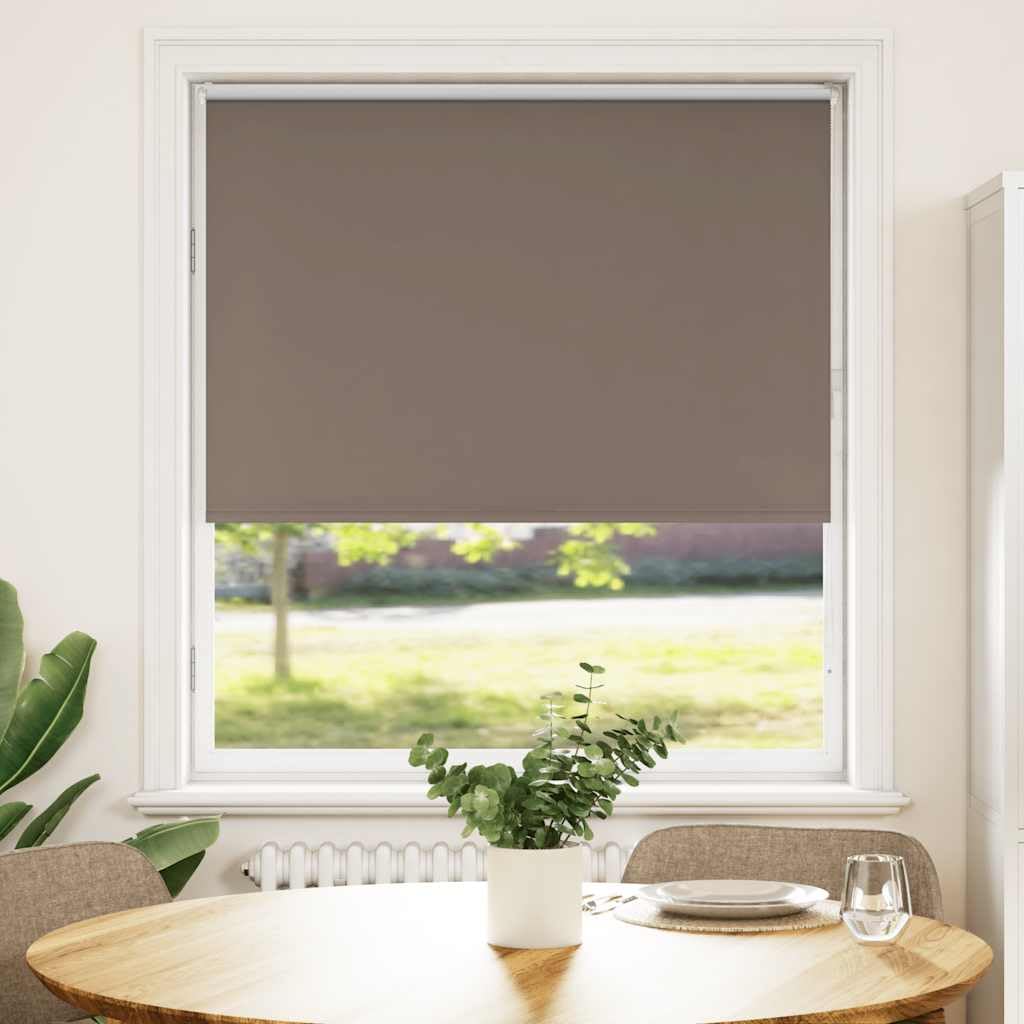 Roller Blind Blackout Coffee 90x130 cm Fabric Width 85.7 cm Polyester