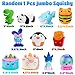 WATINC Random 50Pcs Squeeze Toys Cream Scented Kawaii Simulation Lovely Toys Jumbo Medium Mini Soft Squeeze Toys, Phone Straps, Keychain for Birthday Gifts, Stress Relief Toys for Kids and Adults