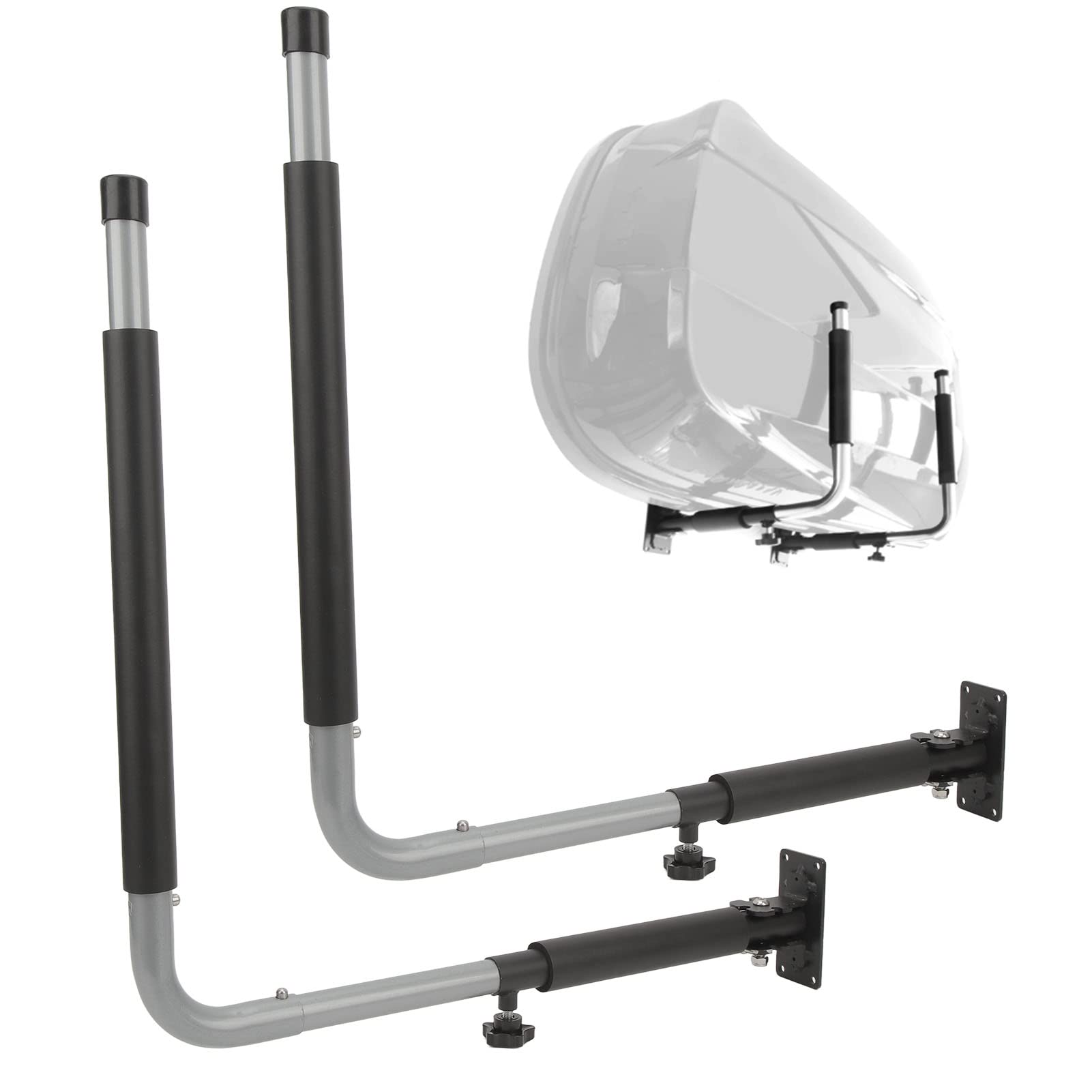Topyond Caja de Techo para Coche, Soporte de Pared, Soporte de Carga telescópico Plegable, Ganchos de Almacenamiento para Kayak, Colgador para Tablas de Remo, Soporte para Tablas de Surf