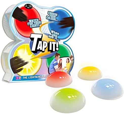 Fotorama Tap It Wireless Ultra High-Tech Pod , 4 Fun Games in One, Develop Hand-Eye Coordination, Agility, and Memory, Up to 8 Players, for Ages 6 and Up , White