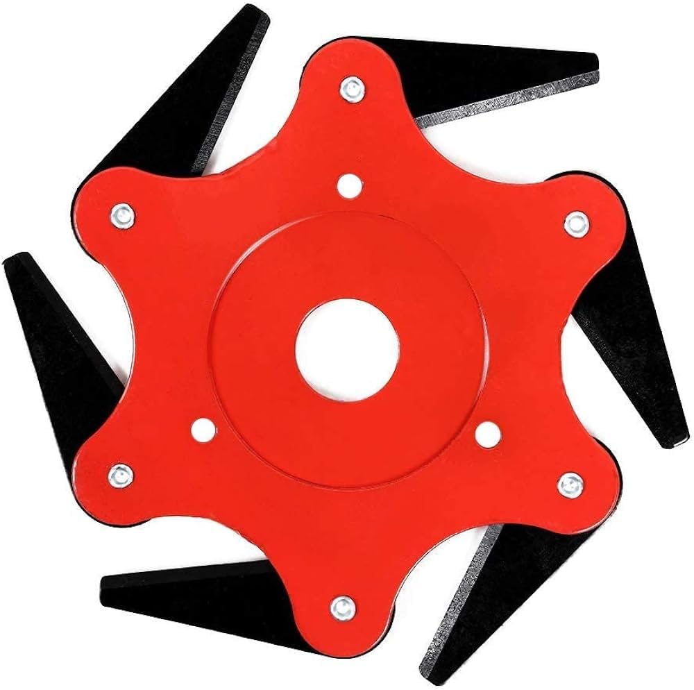6T 65mm Carbon Steel Red Heavy Duty Blade for Grass Cutter Size-12x12x2cm WT-250GR-image-14
